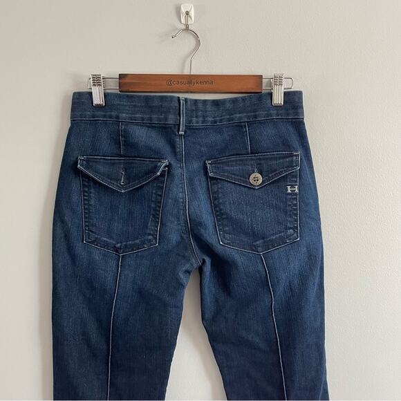 Habitual | Women’s High-Rise Flare Wide Leg Bellbottom Denim Dark Wash Jeans 27 - Picture 2 of 7